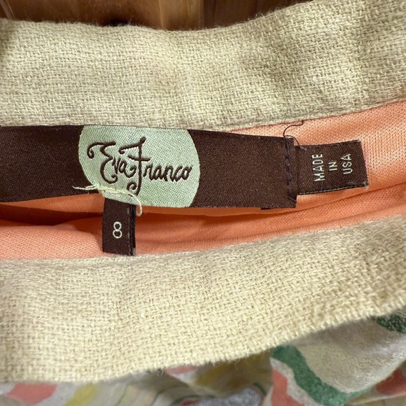 Eva Franco Anthropologie Stripped Pleated A-Line Skirt Size 8 - Picture 4 of 11